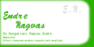 endre magvas business card